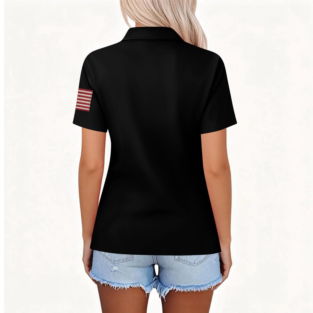 Women's Fashion Casual Lapel Short Sleeve Printed Shirt Women's Button Up Tops