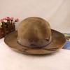 Wool Homburg Panama Hat Exotic Maillard for Women Men Photo Props Western for Men Women Unisex Wear Headwear