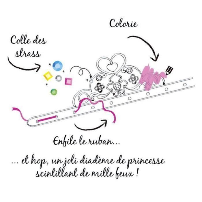 12 Prinzessinnen-Diademe mit Bändern zum Verzieren