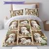 Biancheria da letto con motivo cucciolo e fiori carini, Set piumino Copripiumino Federa Regalo di compleanno per la casa (1 * copripiumino + 2 * federa, senza nucleo)