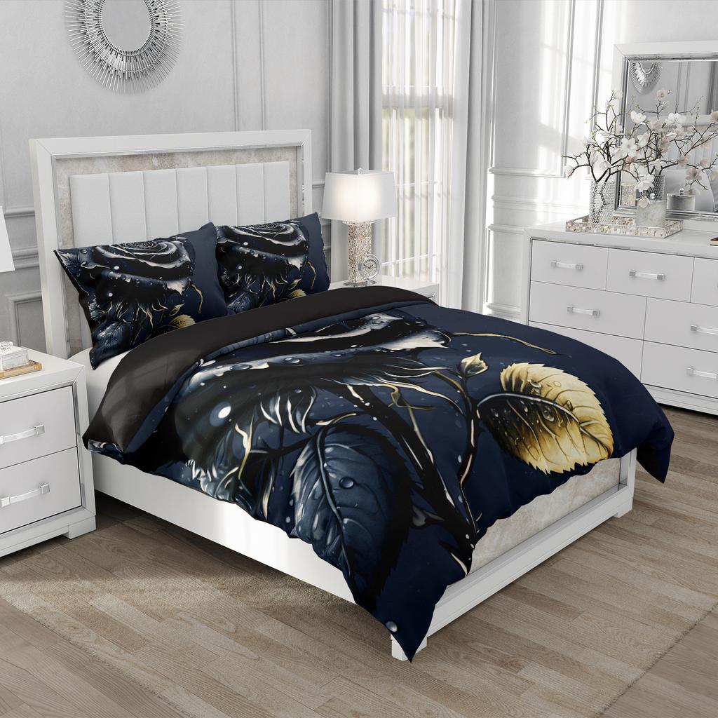 Luxury Flower Bedding Set Famous Anime Duvet Cover Sets Comforter Bed Linen Twin Queen King Single Size Dropshipping Gift