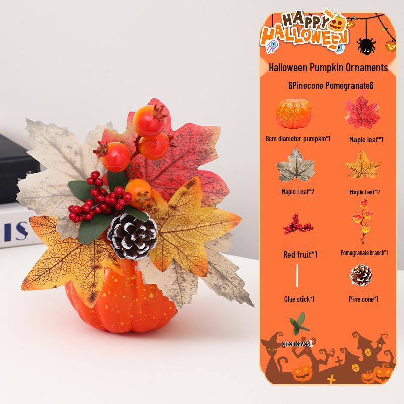 Children's Handmade DIY Halloween Pumpkin Decorations for Indoor Scenes