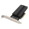NVMe PCIe Adapter Card 2 Port M.2 NVMe To PCIe 4.0 X8 Card with Aluminum Heat Sink M.2 To PCI Express SSD Expansion