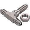 3AN Male Stainless Steel Bulkhead Tee T Brake Hose Fitting Adapter with Nut