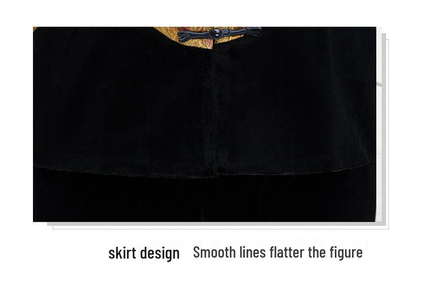 2026 Stylish Retro Velvet Suit for Middle-Aged & Elderly Mothers - Spring/Autumn Vest Jacket In Chinese National Style