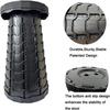 Folding Stool Retractable Portable Outdoor Camping Fishing Adjustable Seat Black