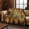 Retro Nautische Karte Kompass Schatzkarte Flanell Decke, Gemütliche Weiche Überwurfdecke für Zuhause Schlafzimmer Bett Sofa Abdeckung Geschenk Kinder
