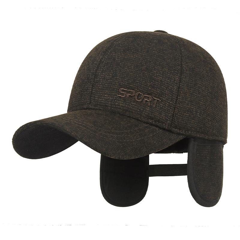 NORTHWOOD Winter Men's Baseball Cap with Ear Protection Warm Cotton Trucker Cap Outdoor Embroidered SPORT Cold Proof Baseball Hats