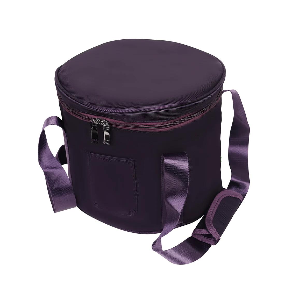 IRIN 10 Inches Crystal Bowl Bag Purple Singing Bowl Handbag Portable Crystal Bowls Case Bag Percussion Instrument Accessories