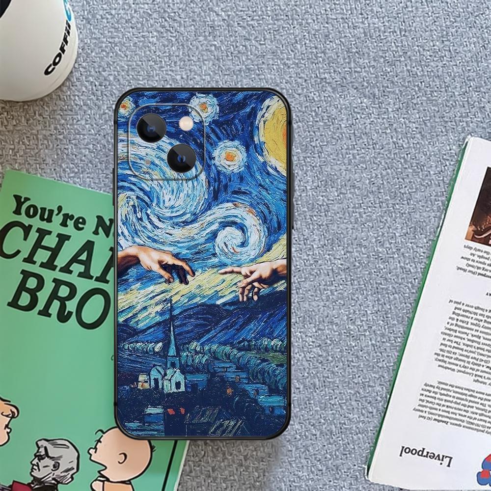Starry Night Van Gogh Kryt na telefon Coque pro Iphone Xiaomi Mi Samsung Galaxy Redmi Note AS 11 12 13 14 15 22 23 24 5G Pro Plus Max Fe Ultra
