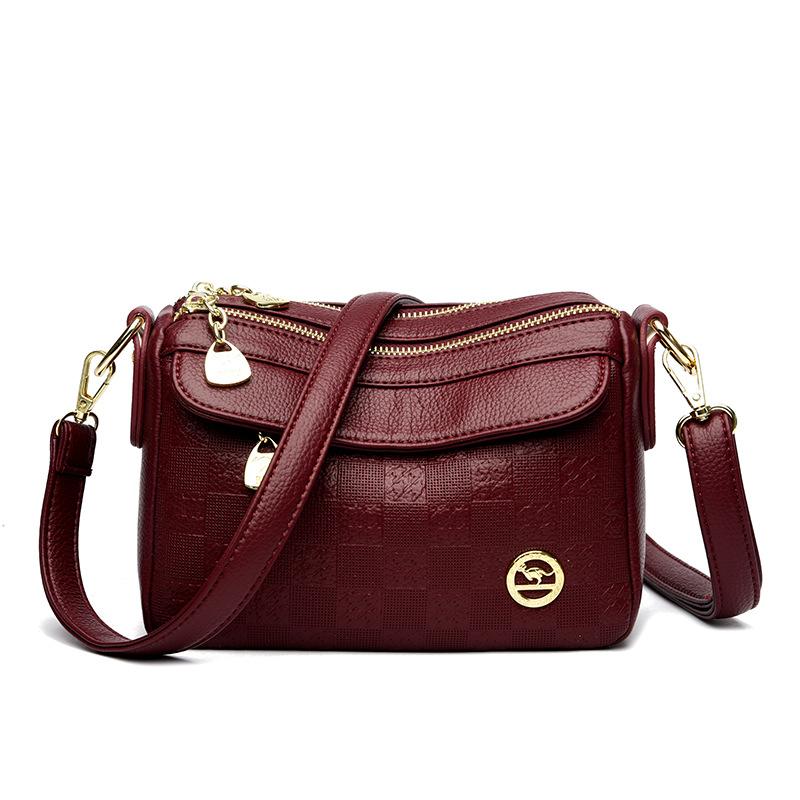 

Женская сумка новая модная сумочка простая на одно плечо тренд повседневная большая вместимость мессенджер маленькая квадратная красный