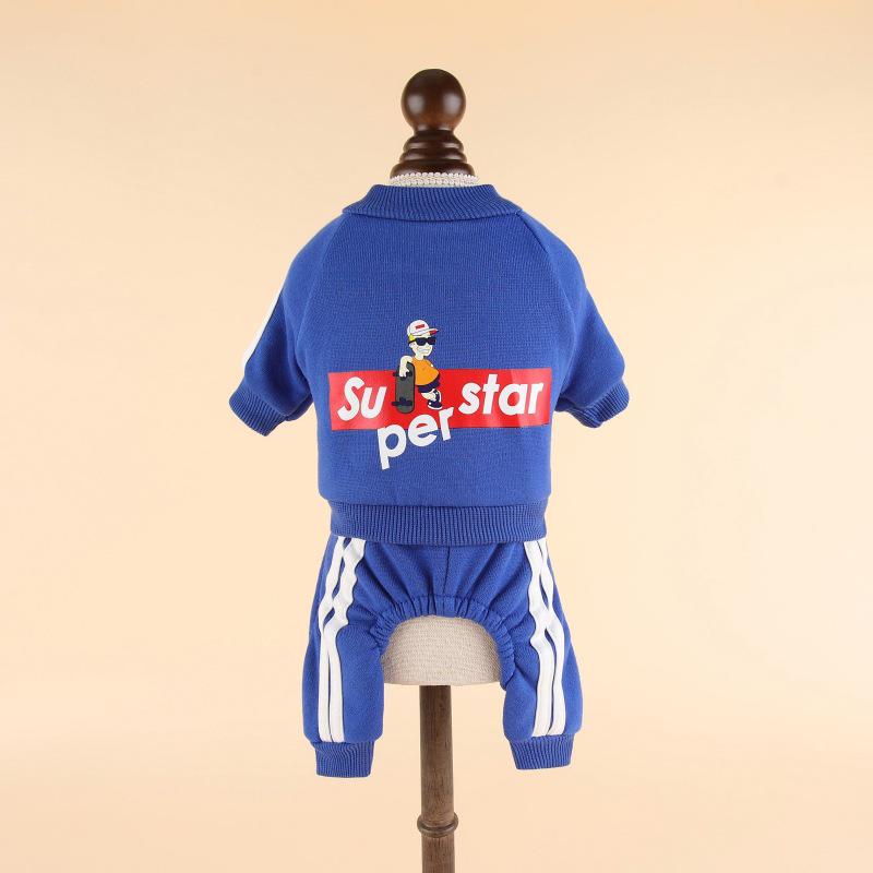 

Four-Legged Skateboard Sweatshirt for Small Dogs - Autumn/Winter Pet Apparel XL