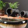 Circulating Water Clay Pot Waterfall Jar Courtyard Fountain Fish Tank Indoor Garden Decor Ceramic Jar Outdoor Ornament Landscape