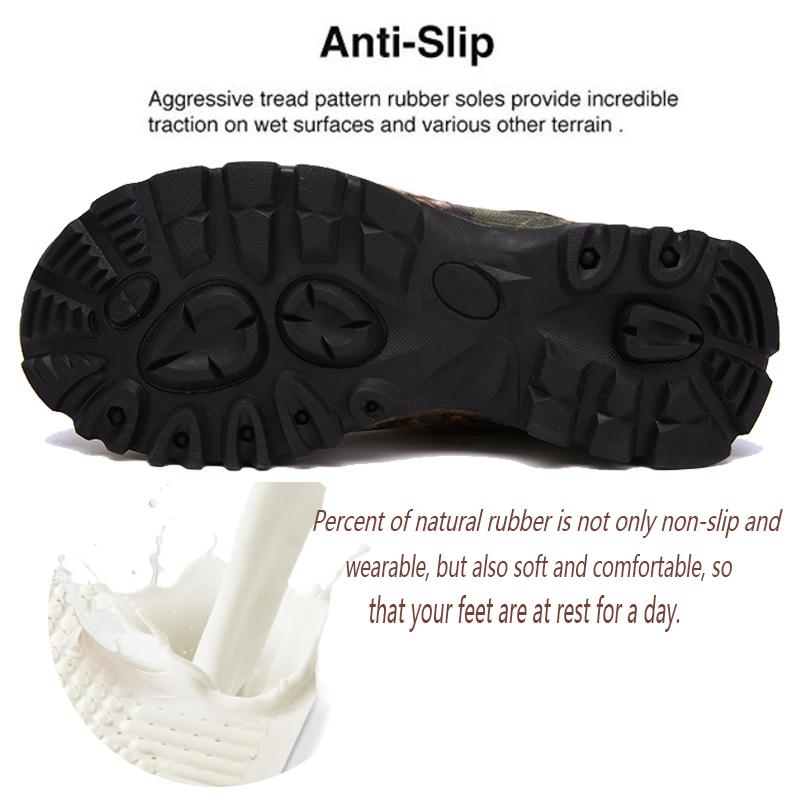 Herren Camouflage Jagdstiefel wasserdichte Wanderstiefel rutschfest leicht atmungsaktiv langlebig Outdoor-Schuhe hochgeschnitten Angeln Wandern