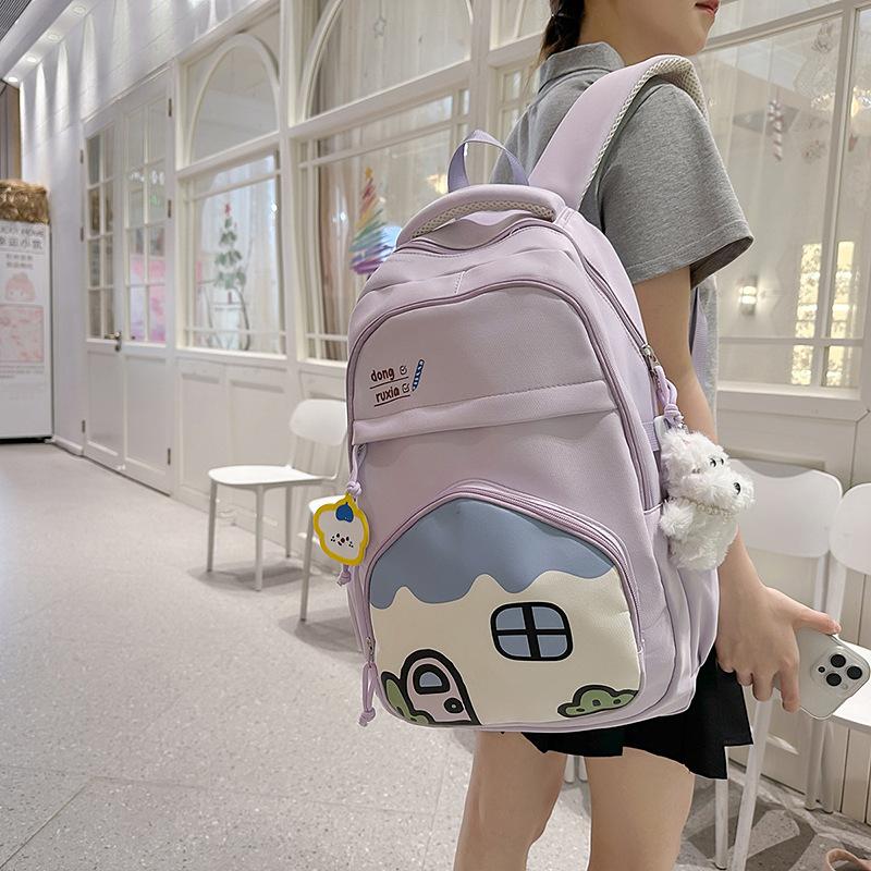 Japan and South Korea large-capacity trendy backpack fashionable and cute junior high school student schoolbag high-value student backpack