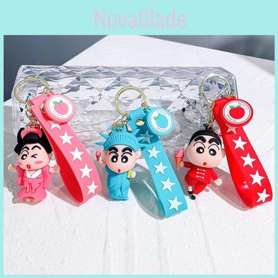 Crayon Shin-chan Pvc Keychain Cute Silicone Figure Keyring Birthday Gift