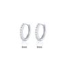 Cao Shi Korean Zircon Diamond Earrings - Simple, Fresh, Round Ear Buckle for Women