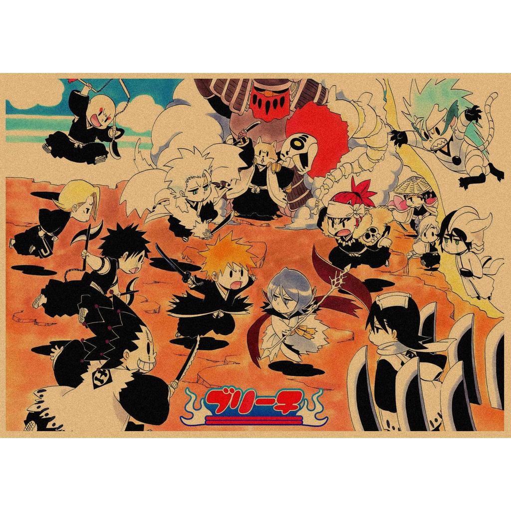 Bleach Anime Retro Kraft Paper Poster Wall Decoration