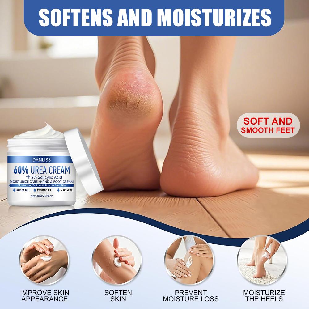 60% Urea Cream-Prevent Moisture Loss, Moisturize The Heels-Suitable for all Skin Types, 200ml