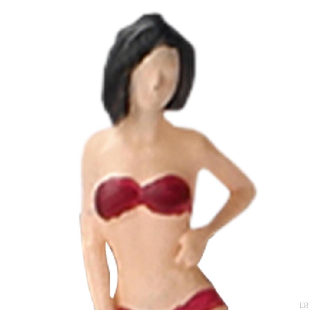 1/64 Scale Model People Figures Ornament Mini Resin Female
