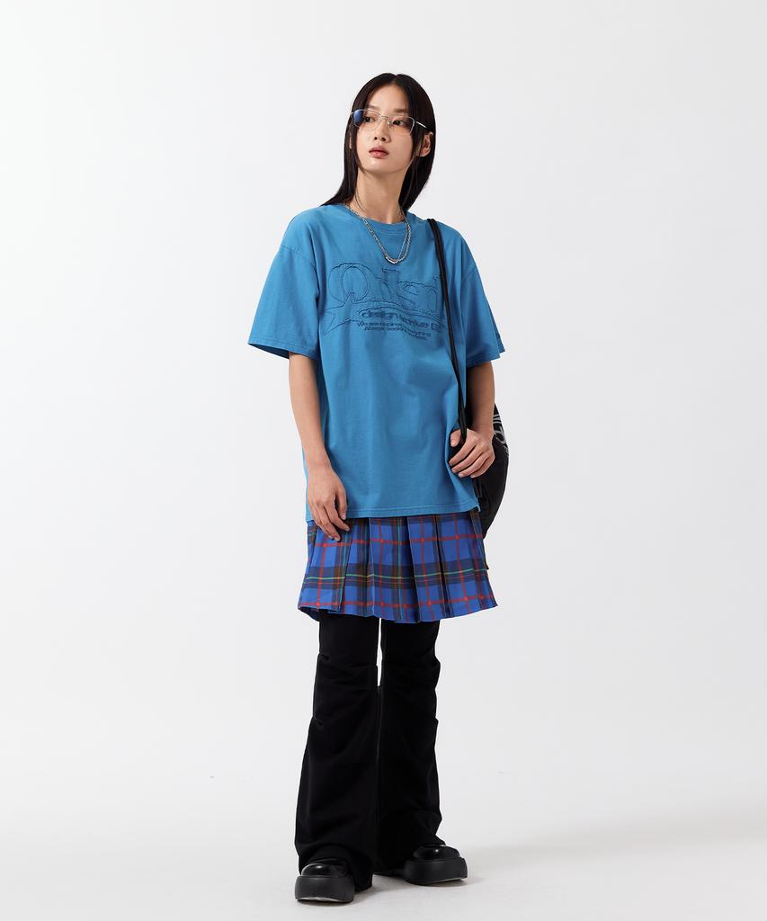 ODDSTUDIO Odsd Star Washed Oversized T-Shirt - Vintage Blue