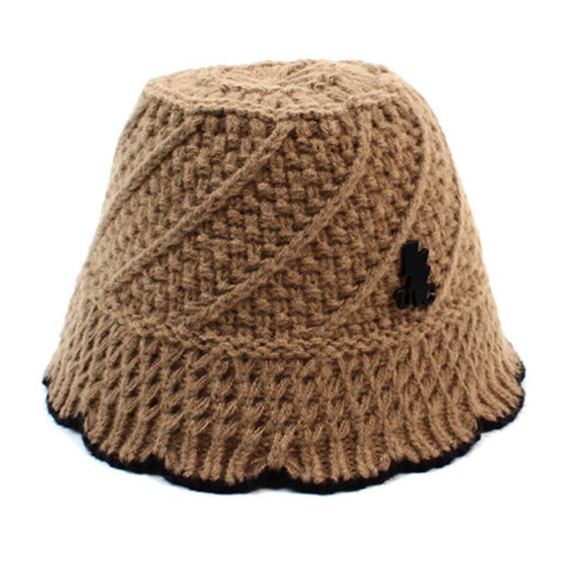 Universal chemistry Edge Beige Knit Bucket Hat Knit