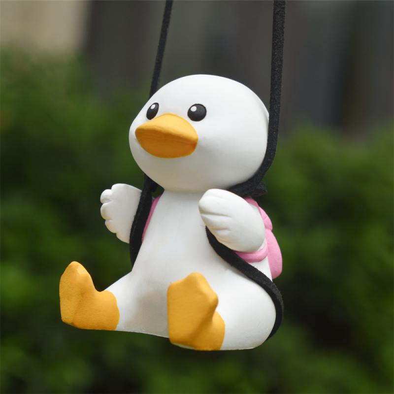 New Cartoon Animal Car Pendant Auto Rearview Mirror Hanging Ornaments For Woman Car Interior Accessories Lucky Gifts