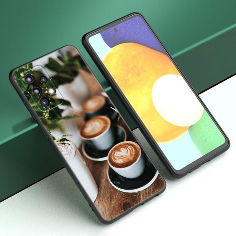 

Coffee Time Black Phone Case For Samsung A13 A22 A24 A32 A23 A25 A34 A35 A52S A53 A54 A55 A73 5G A12 A14 A15 A31 A33 A50 A51 A72 Samsung A15