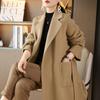 100% Wool Women Coat TIDENOVEL Autumn Wool Long Coat Handmade Pea Coat Winter Warm Wool Long Jacket Overcoat