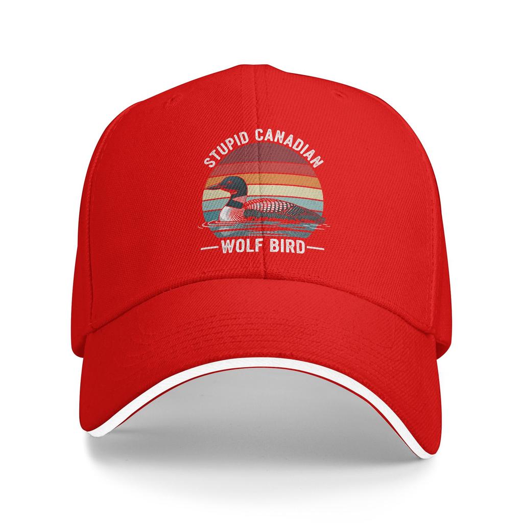 Summer Casual Baseball Cap Heated Rivalry Stupid Canadian Wolf Bird Running Hippie Hip Hop Hats Couple Streetwear Snapback Cap