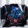 Custom Name Sailor Moon Flannel Fleece Blanket Cozy Warm Throw Blanket For Couch Bed Travel All Season Use