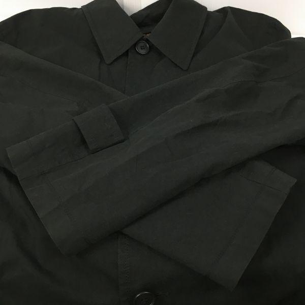 USED/COMME CA COLLECTION Cotton Balmacaan Coat Size 3 Black Made In Japan Cupra Lining