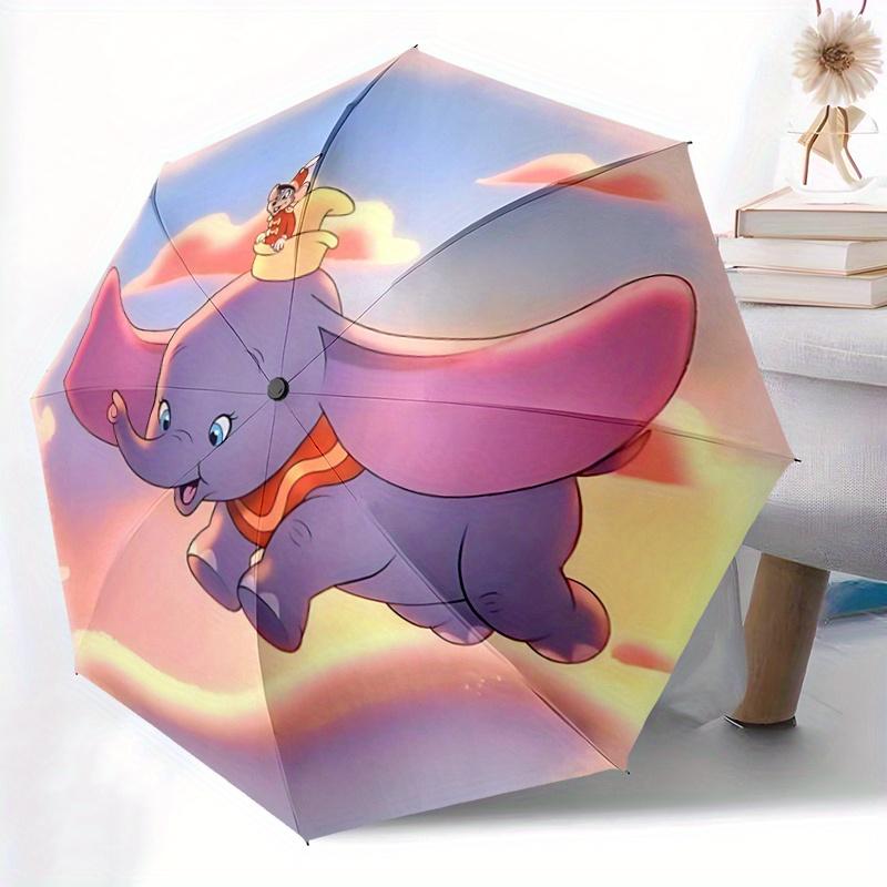 1pc Dumbo Soars High Automatic Folding Umbrella - 3 Folding Design, Vivid Cartoon Pattern, Suitable for Outdoor Activities, A Gift for Fans