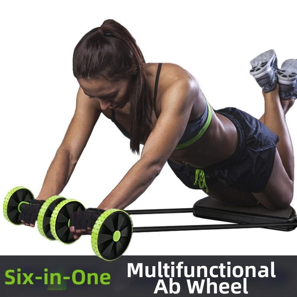Knee Mat Abdominal Muscle Trainer Resistance Bands Abdominal Wheel Ab Roller  Gym Equipment