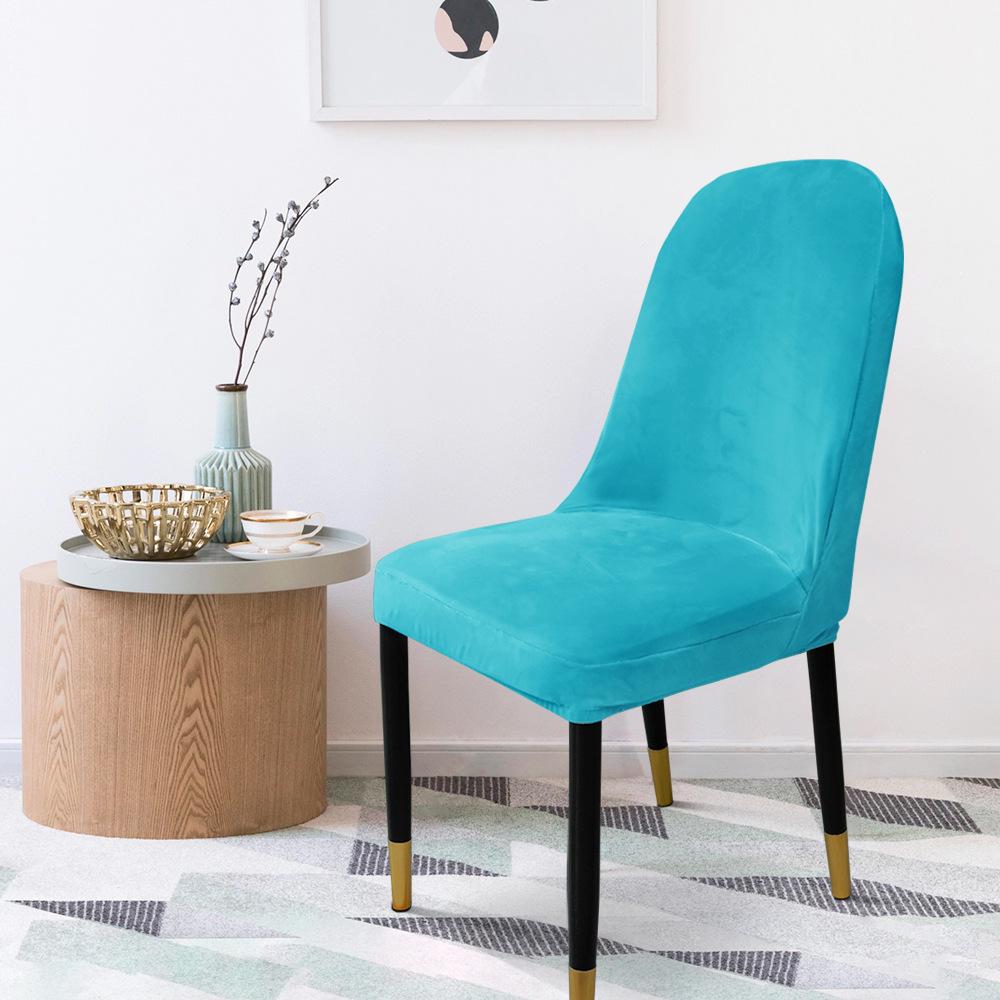 Universeller elastischer Esszimmerstuhlbezug aus Silberfuchs-Fleece