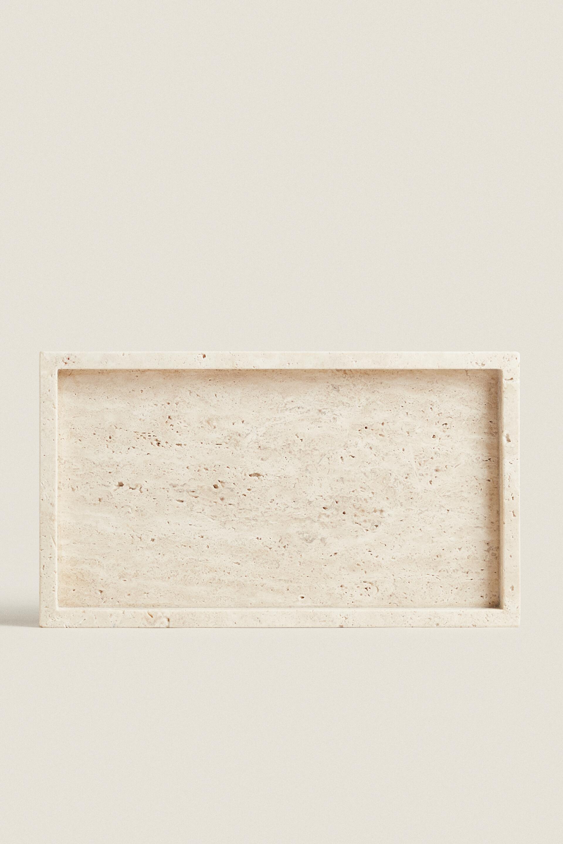 

ПРЯМОУГОЛЬНЫЙ ПОДНОС ИЗ БЕЖЕВОГО МРАМОРА