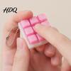 Stress Relief Toy 9-In-1 Keyboard Fidget with Ball Chain Push Gadget Button Finger Clicker Toy 9-Keys Keychain Anxiety Desk