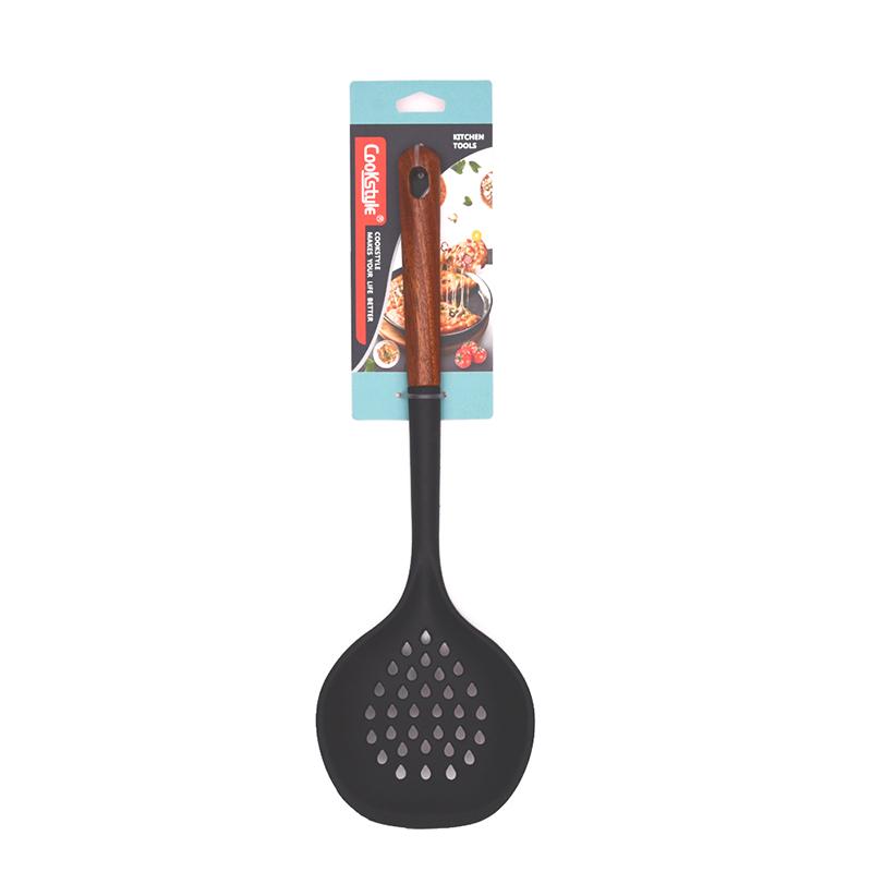 Multi-Color Silicone Wooden Handle Kitchenware Set Non Stick Pot Spatula And Spoon Cooking Utensils, Heat-Resistant
