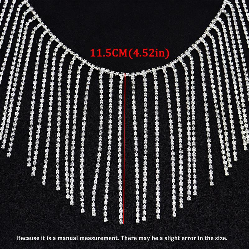 10Yards Rhinestone Chain Trim Fringe Tassel Crystal Clothing Bag Hat Accessories DIY Wedding Decoration Gift Rhinestone Ribbon