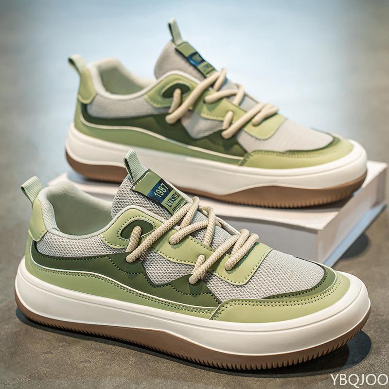 

Men s Summer New Fashionable Versatile Shoes Breathable Mesh Running Non slip Soft soled Shoes Casual Comfortable Men s sneakers 44 зелёный