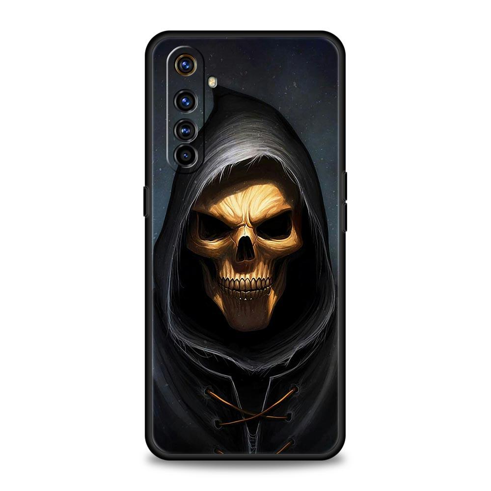 Skull Skeleton Grim Reaper Case For Realme 12 11 10 9 8 5G 7 6 GT5 GT3 GT2 Pro Plus C21 C25 C35 Realme GT Neo 2 3 3T 5 Cover