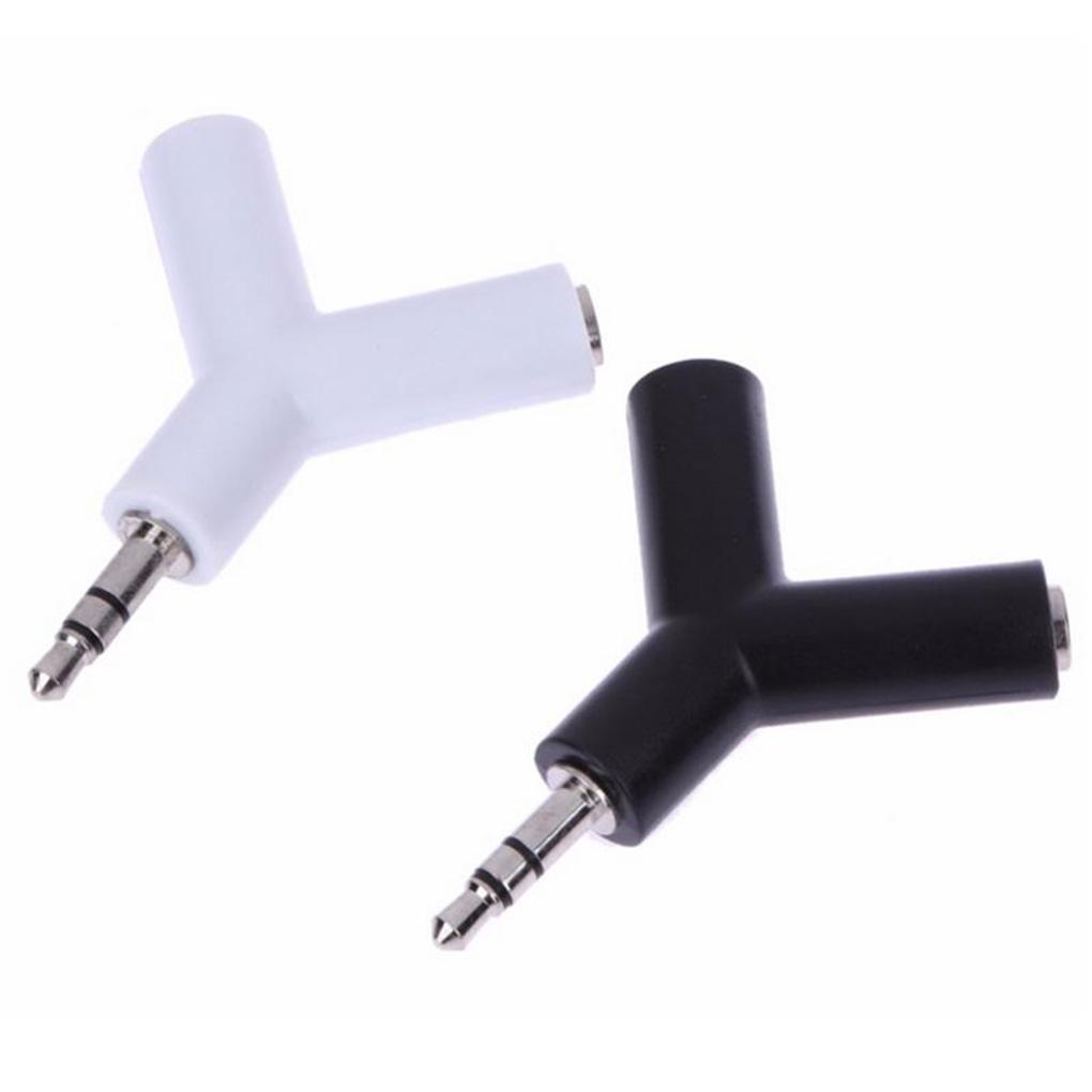 Divisor em Y de 3,5 mm Fone de Ouvido Jack Duplo Adaptador de Áudio Feminino Design de Chaveiro