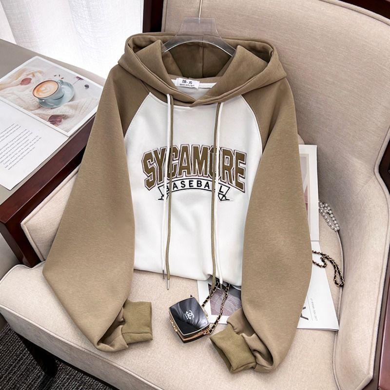 

Women s Plus Size Slimming Hooded Long Sleeve Sweatshirt and Base Layer Top 2XL хаки