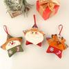 Santa Claus Reindeer Christmas Tree Decoration Creative Plush Five Pointed Star Christmas Figurine Pendant Christmas Party Decor
