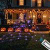 Spider Web Spider Web Outdoor Halloween 8 Light Modes Realistic LED Glow-Up Giant Size For Haunted House Window Door Yard