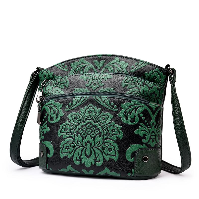 High Quality Leather Multilayer Women Messenger Bag Famous Designer Lady Shoulder Bags Printing Trendy Crossbody Bolsas Sac A