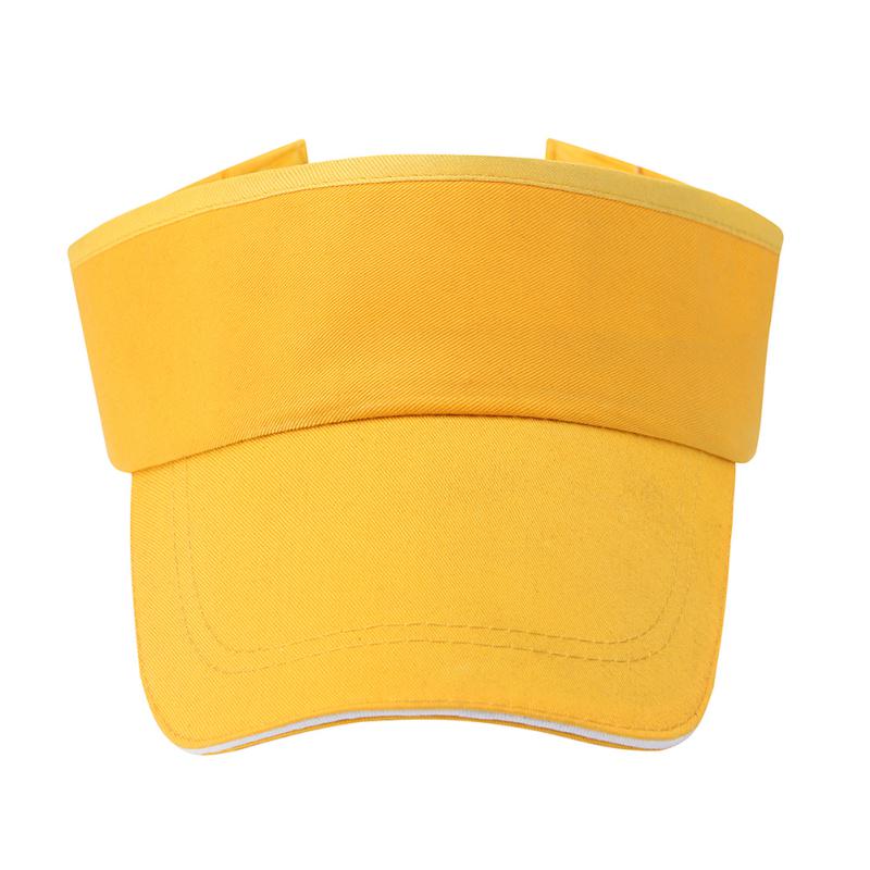 Visor Cap Men Women Solid Color Polyester Cotton Sunshade Breathable Tennis Hat Sportswear Accessories
