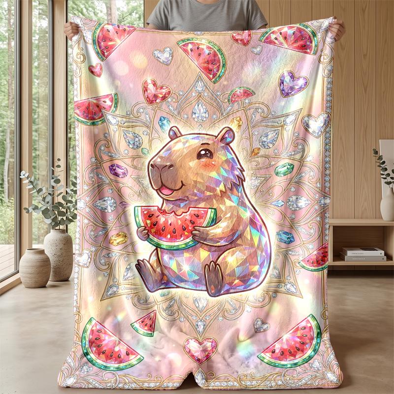 Vintage Violin Melody Theme Blanket Lightweight Warm Flannel Blanket Decorative Throw Blanket for Home Decoration
