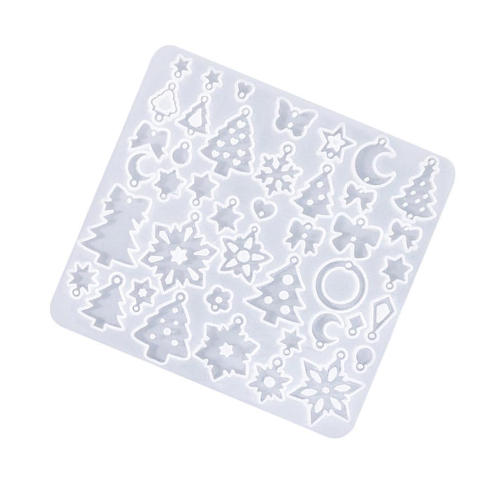 Christmas Earring Silicone Mould Set With Festive Designs for Holiday Jewelry Crafting and Resin Art Projects