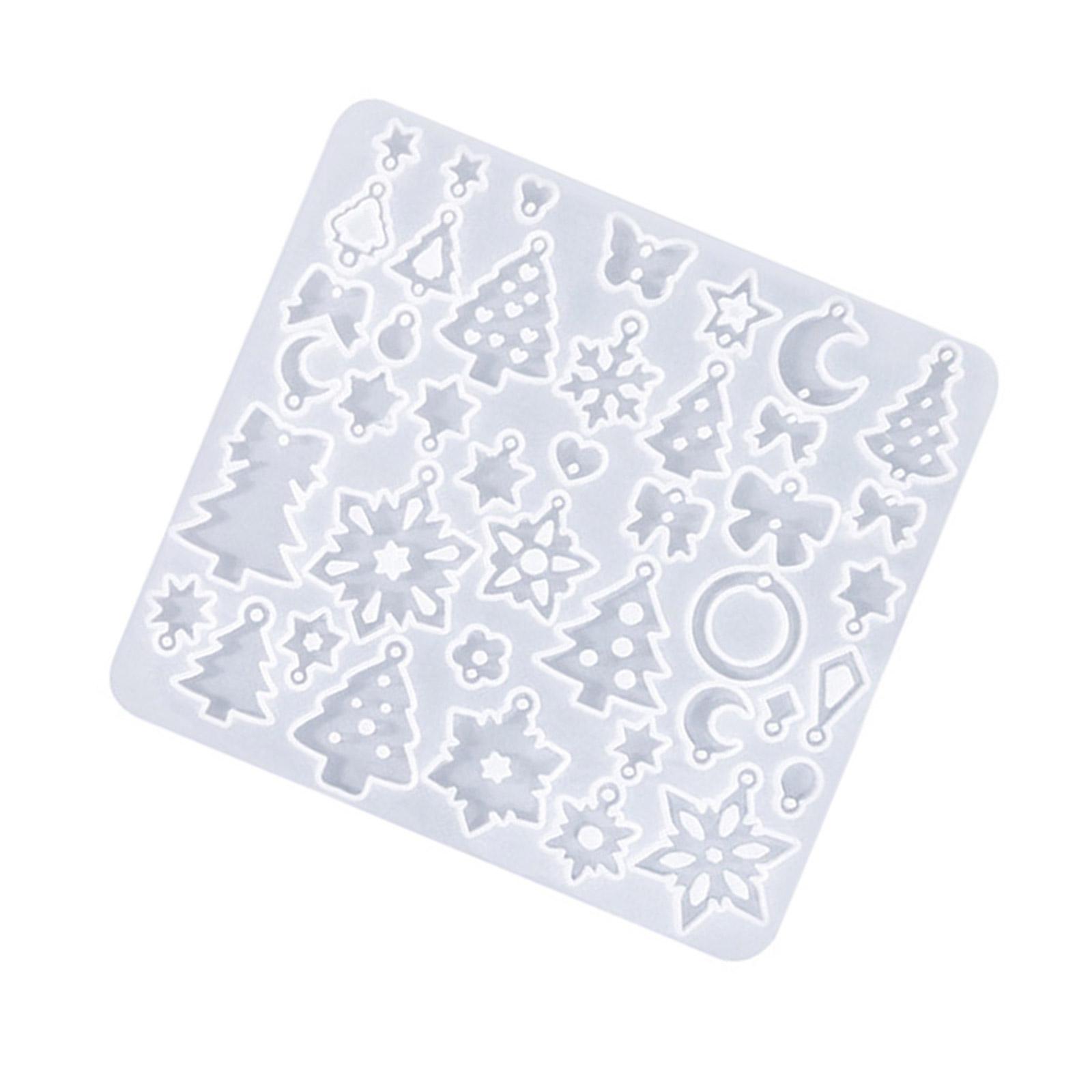 

Набор силиконовых форм для рождественских серег с праздничными дизайнами для изготовления праздничной бижутерии и проектов из смолы 272